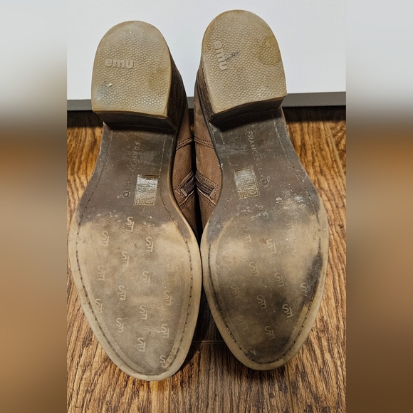 Franco Sarto Brown Ankle Boots with Buckle - Picture 7 of 10